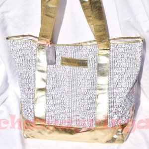 Victoria's Secret SUPER DIVA Gold-Trimmed Tote Bag